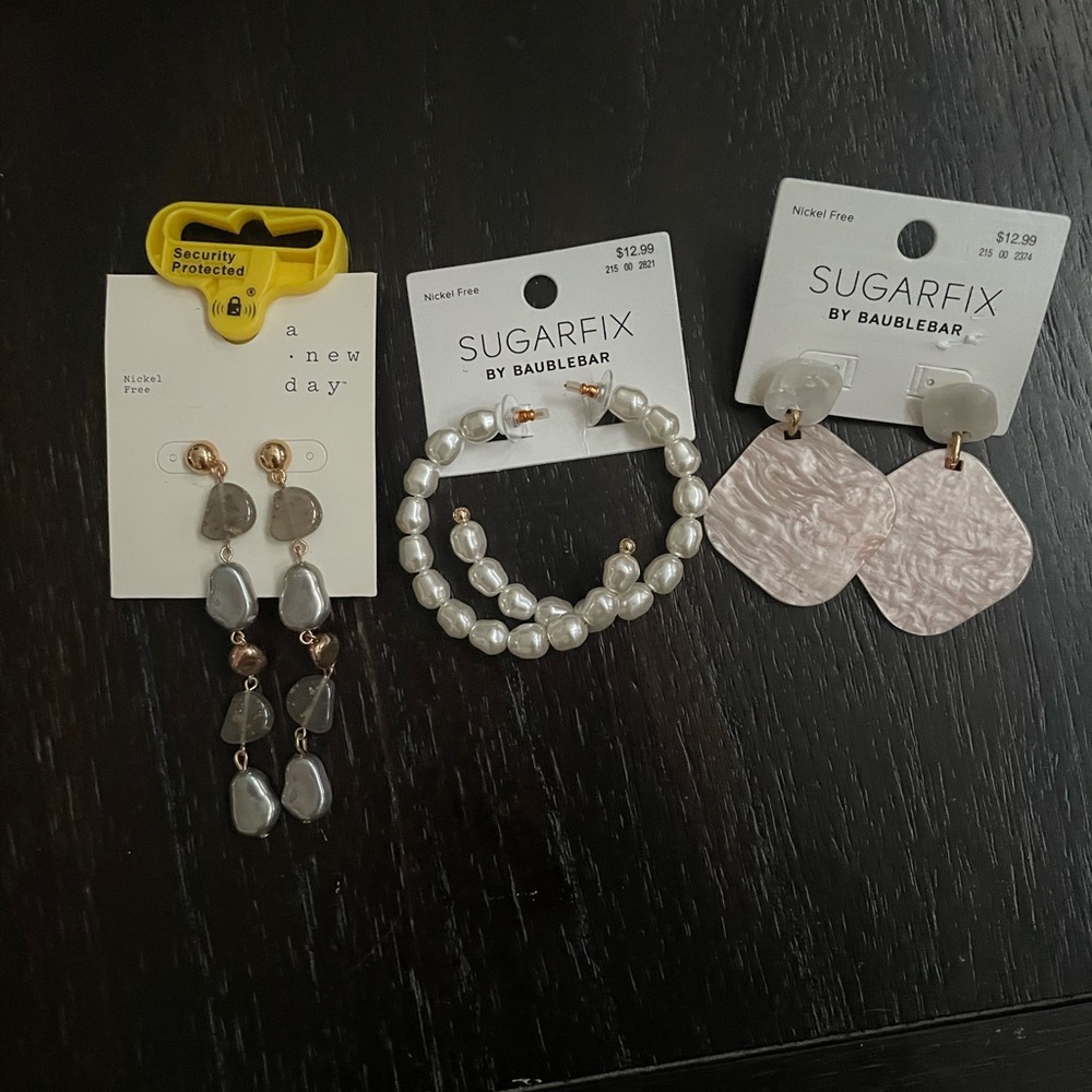 New Set of 3 Earrings